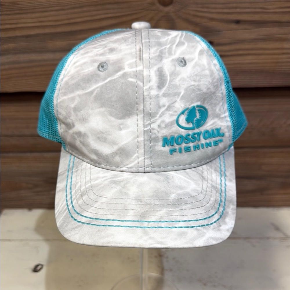 Mossy Oak Blue and Gray Ponytail Hat